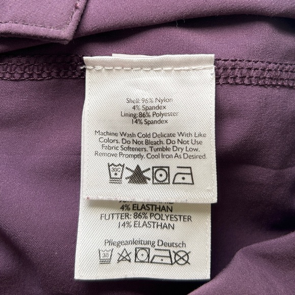 EDDIE BAUER ADVENTURER SKORT. EGGPLANT. SIZE 4. - Picture 6 of 10